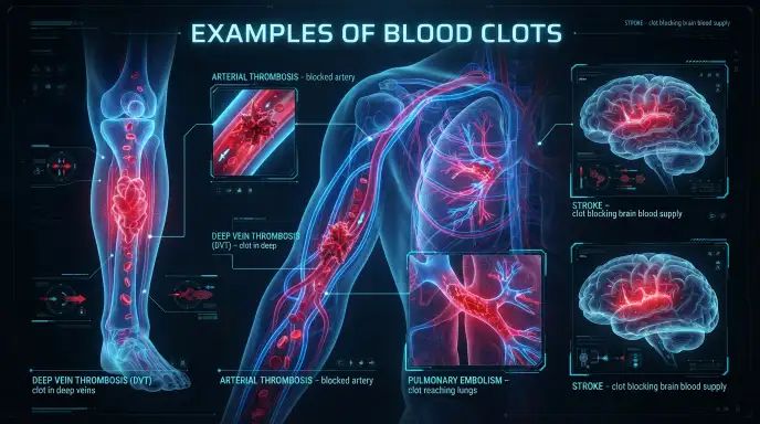 Examples of Blood Clot in Text