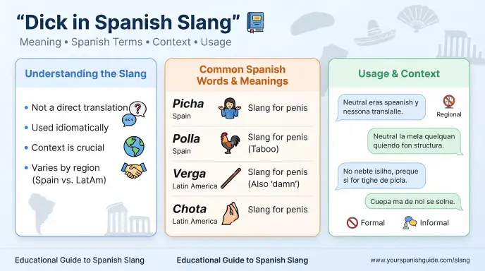 dick in spanish slang
