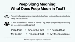 peep slang meaning